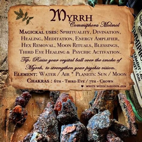 myrrh incense for spiritual healing.